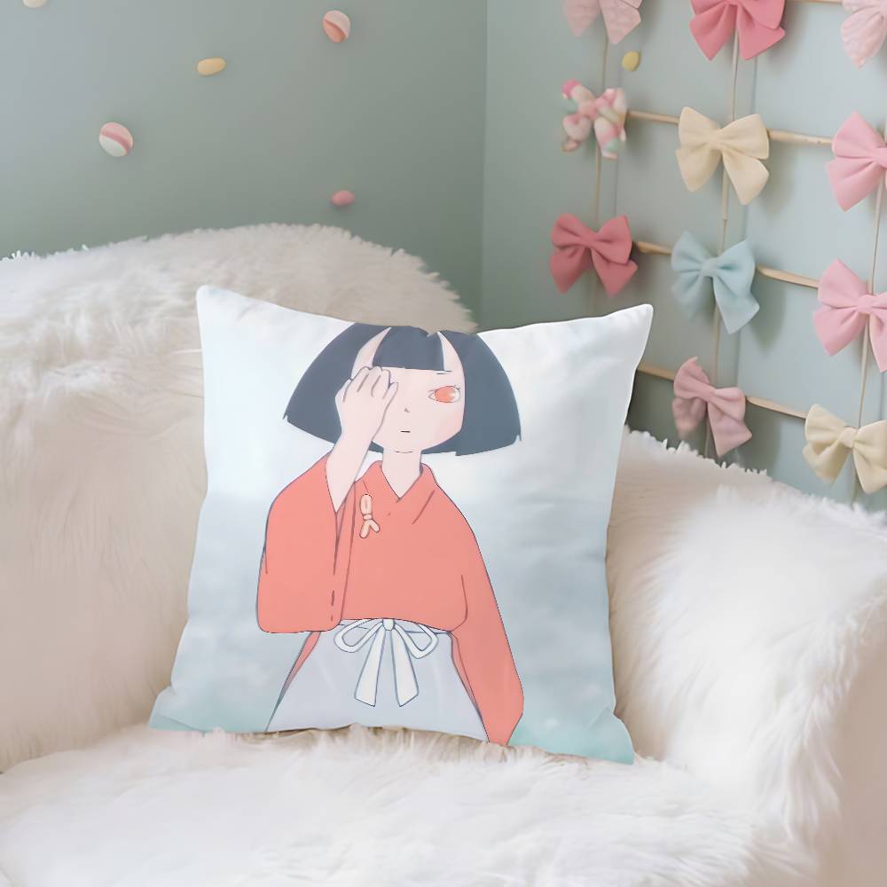 The Heike Story Anime Pillow Case Throw Pillow Cover Nordic Vintage Style Cushion Covers Home Living Room Sofa Couch Seat