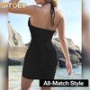 Women's Fashion Summer Spring Solid Color Print Sleeveless Casual Dresses