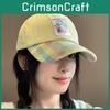 Cute Embroidered Pink Baseball Cap With Breathable Cotton For Spring Summer Casual Wear