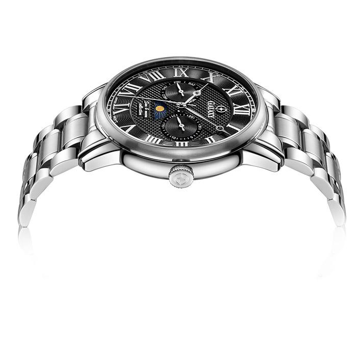 Gaelleogsi Moonphase Sun And Moon Men'S Metal Wristwatch Qa2008Mb