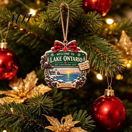 Acrylic Decor Pendant Lake Ontario Forever Christmas Ornament, Now And Always Decoration Hanging Decoration, for House Home