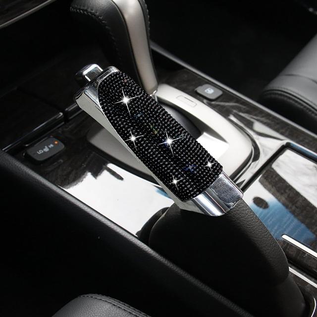 Neue Luxus-Diamant-Auto-Zahnräder, Handbremsenabdeckung, Auto-Dekoration, Strass, universelles Bling-Autozubehör, Innenausstattung für Frauen und Mädchen