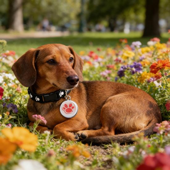 Smart GPS Tracker for Dogs Waterproof Lightweight Pet Tracker with Real-Time Positioning Smart Alarm Remote Bell No Subscription Free App Attachment