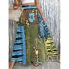 2026 Spring/Summer Women's Half Length Skirt Printed Elegant Elastic Waist, Different Country Fake Wind Beach Skirt Women's Wear