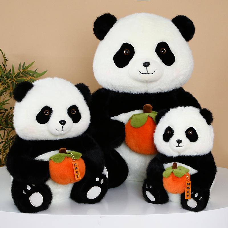 Large Persimmon Panda Plush Toy - Perfect Sleep Doll & Birthday Gift for Kids, Friends, or Lovers