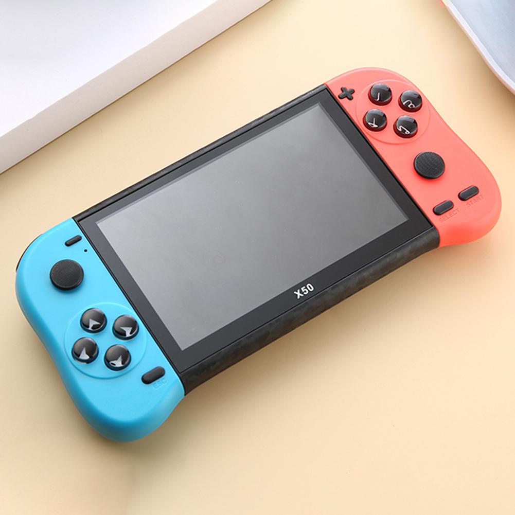X50 Retro Video Game Console 5.1 Inch TFT Color Screen 4K HD 6000+ Game 64/32G Portable Handheld Arcade Electronic Gaming Player