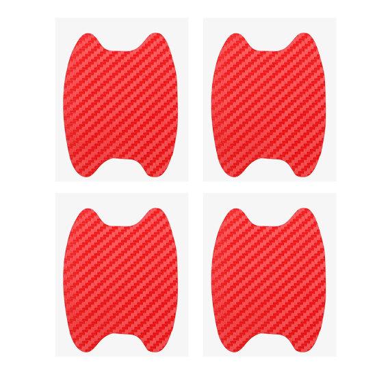 3D Carbon Fiber Car Stickers Scratch Resistant Auto Door Handle Decal Protector