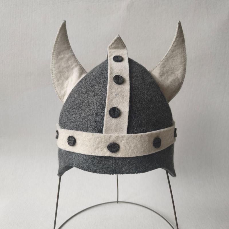 Viking Horn Wool Felt Sauna Hat Pure Wool Sweat Steam Room Special Hat Heat Insulation Anti-Scald Spa Bath Hat With Unisex