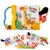 3D Animal Tail Cloth Book Soft Baby Cloth Book Newborn Montessori Education Toy Sensory Early Learning Stroller Toys 0-12 Months