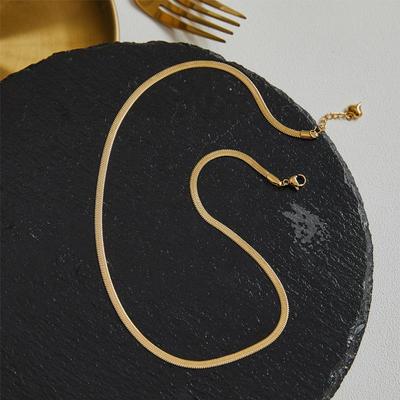 18K Gold Plated Titanium Steel Snake Chain Bracelet for Women