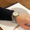 The STAC Made In Japan Domestic Watch 36mm Classic Retro Unisex White Stainless Steel Mesh Belt [The Stack] Men's Women's ST-AR002