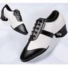 Latijnse Dansschoenen voor Dames Heren 3,5 cm Echt Leer Zachte Zool Standaard Dansschoenen Tango Salsa Ballroom Schoenen
