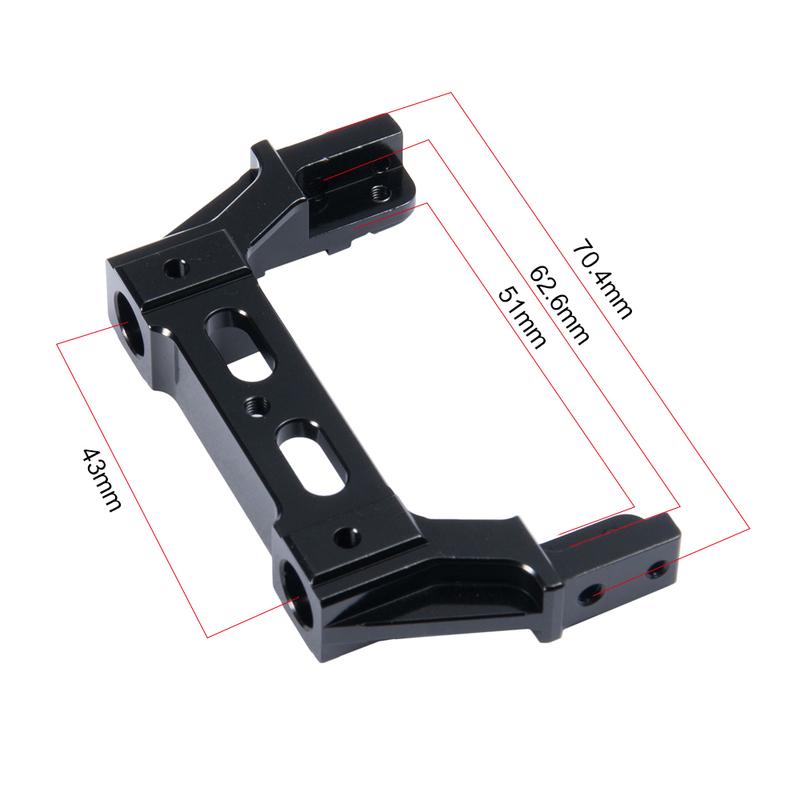 MIBIDAO Metal Front/Rear Frame Girder Bumper Fixed Bracket Mount for Axial SCX10 II 90046 1/10 RC Crawler Car Model Upgrade Part