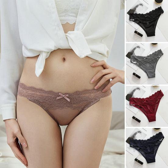 

Classic Lady Underwear Bowknot Decor Hip Lifter Protective