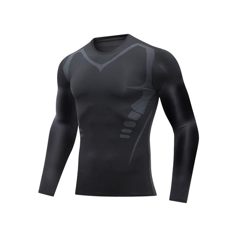 Unisex Cross-Border Yoga Long Sleeve Breathable Fitness Wear - High Elastic, Quick-Drying, Tight-Fit Running Sports Apparel