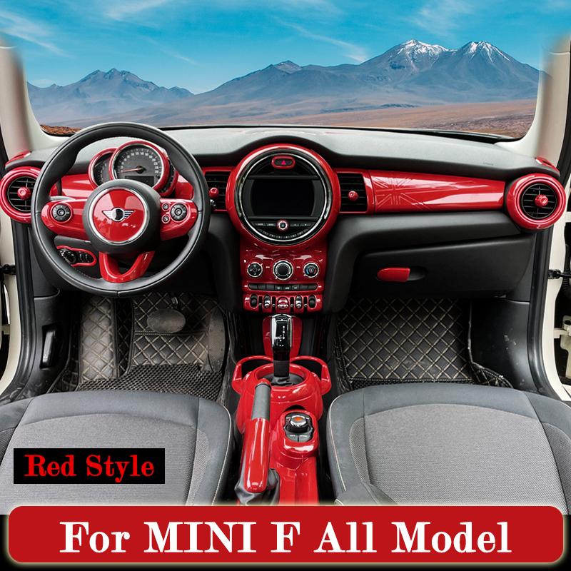Auto Innenraum ABS Kunststoff Dekorationsabdeckung Roter Modifizierter Aufkleber für BMW MINI Cooper S F54 F55 F56 F57 F60 CLUBMAN Autozubehör