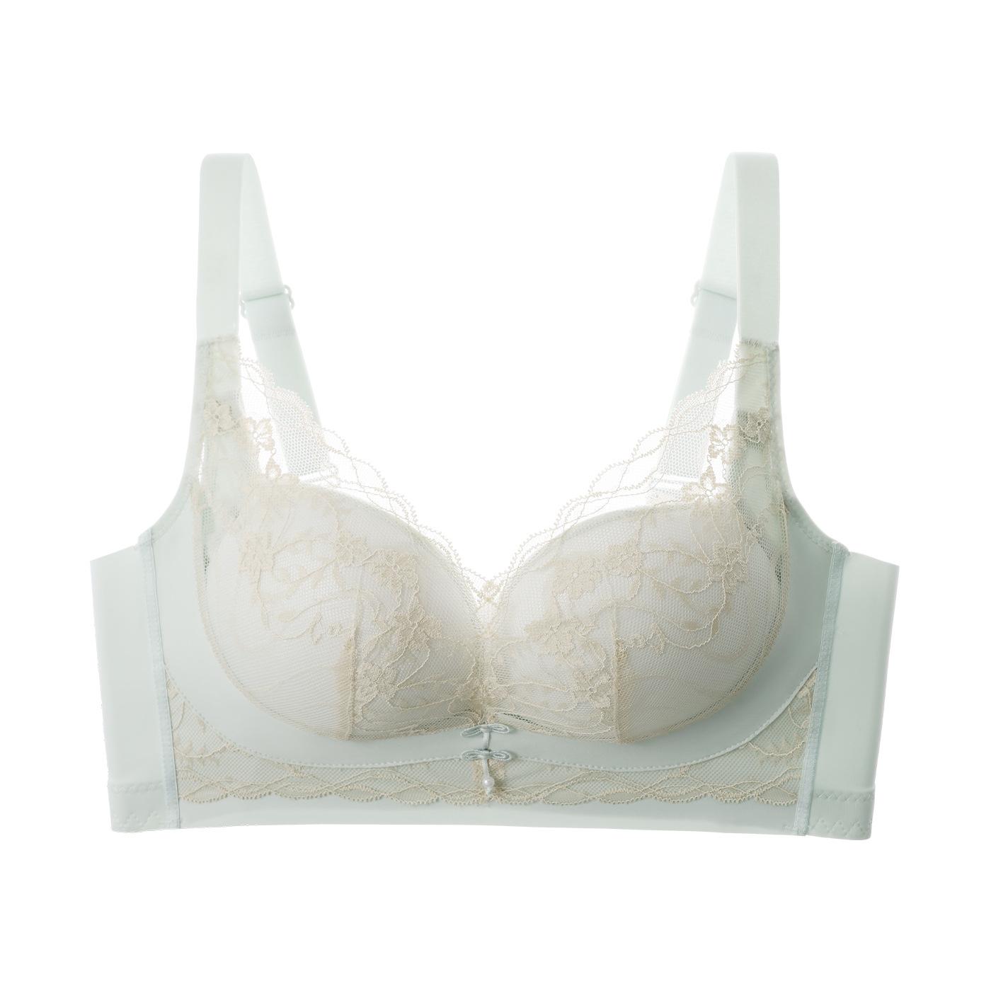 

Women s Summer Lace Gathering No Side Bone Cover Nipple Pull Adjusted Underwear 40/90AB синій
