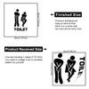 Toilet Door Decorative Sign: Cross-Border Bathroom Reminder Wall Sticker