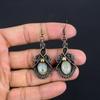 Aquamarine 999 Copper Wire Wrapped Earrings, Handmade Gemstone Earrings Jewelry, Gifts For Wife Brand New Earrings