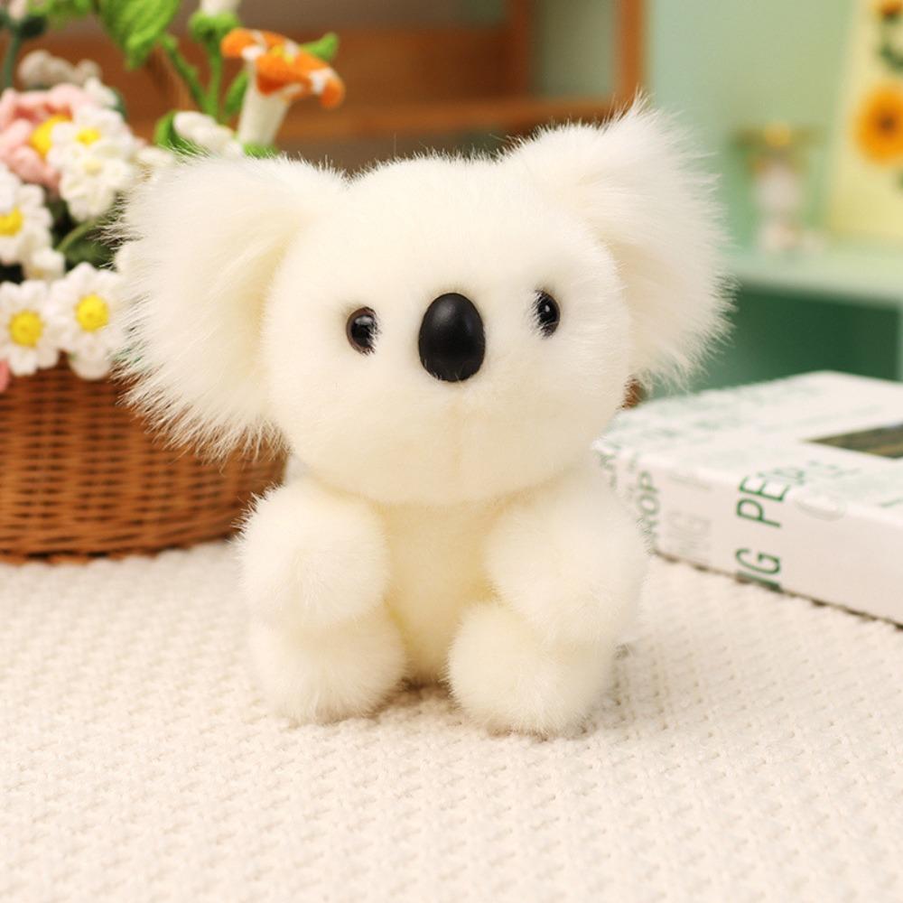 Lovely Australia Koala Furry Koala Bear Fluffty Animal Pillow Dolls Soft Simulation Pendant Keychain For Friend Birthday Gift