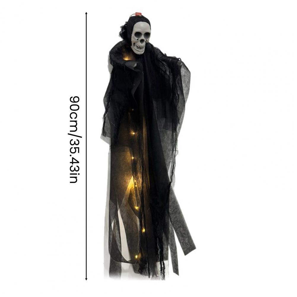 Glowing Hanging Ghost Prop Halloween Skeleton Ghost Decorations Spooky Halloween Hanging Skeleton Ghost for Outdoor Garden