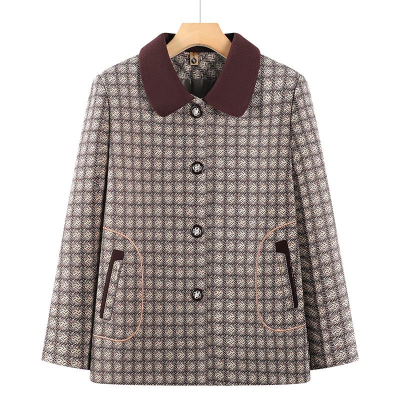 

Stylish Spring Plaid Cardigan for Middle-Aged and Elderly Women 2XL (48-58 kg)