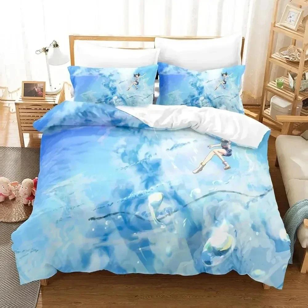3d Anime Weathering with You Bedding Set Duvet Cover Sheet Printed Bed Set Pillowcase Bed Full Queen King Size Comforter Bedroom