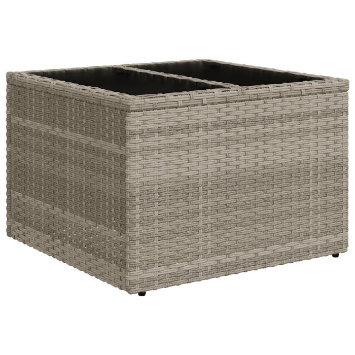 VidaXL Ensemble de canapé de jardin 7 pièces avec coussins gris clair en poly rotin 3355621