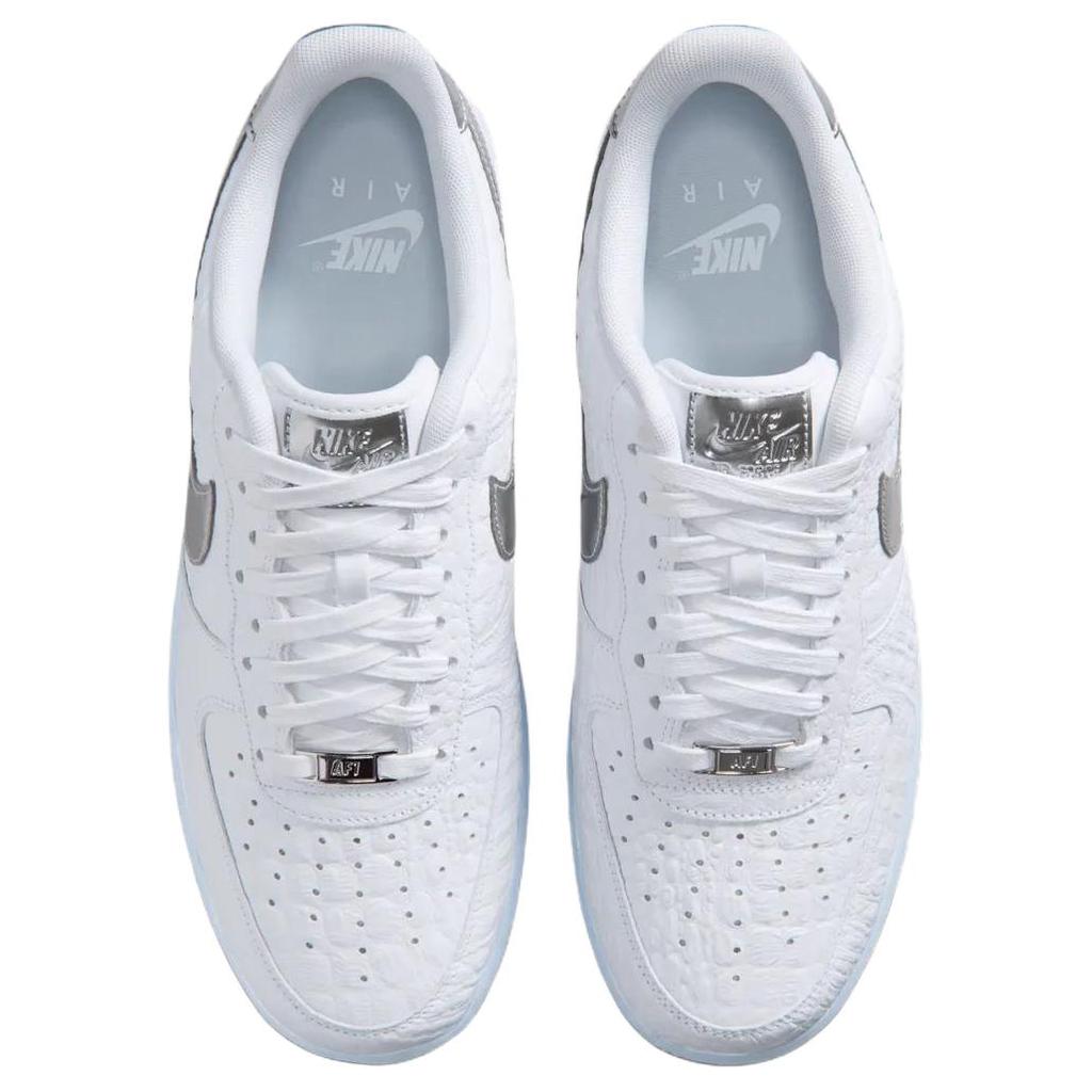 Nike Air Force 1 Low White Croc Men Sneakers Blue-Tint-Pure-Platinum-Chrome IR1981-100