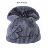 Cute Multicolor Knitted Wool Hat Letter Big Head Circumference Stacked Hat Painting Bowknot Foldable Knit Hat Girl