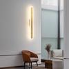 Moderne Schlichte Acryl Innenwandleuchte Schlafzimmer Nachttischlampe Lange Treppenhausleuchte Hintergrundwandleuchte Gold/Schwarz Beleuchtungskörper