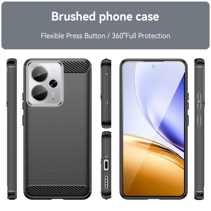For Realme P3 5G Case Cover OPPO Realme P3 5G Capas Carbon Fiber Bumper Back Armor Shockproof TPU Silicone Fundas Realme P3 5G