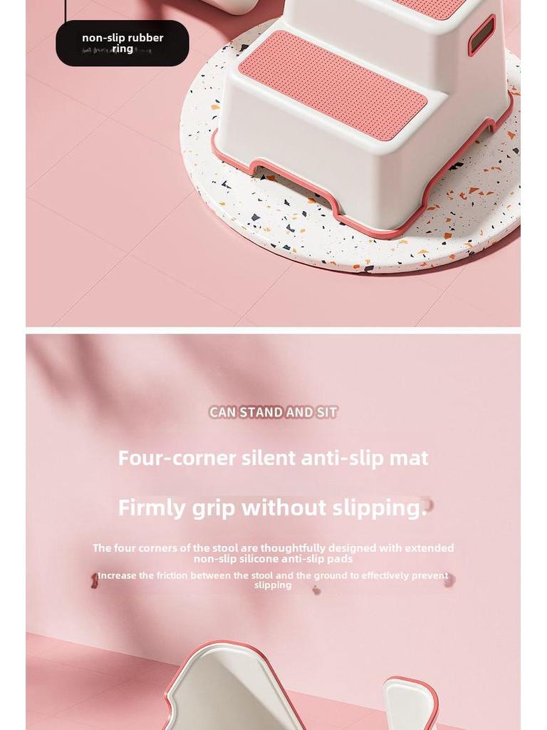 Children's Footstool: Baby Toilet & Hand Washing Step Stool