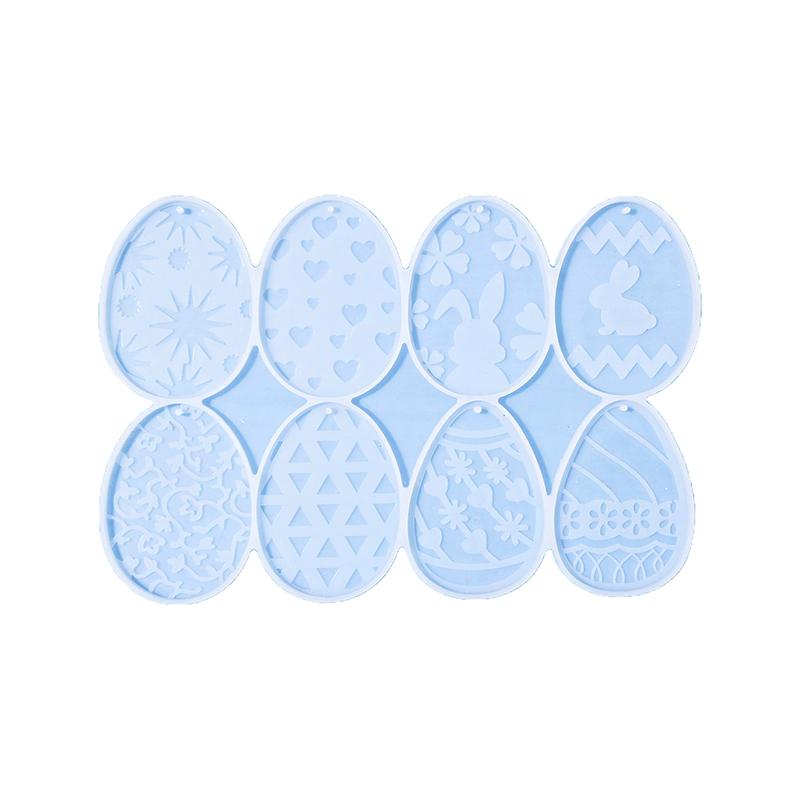 

WTEMPO DIY Epoxy Resin Mold Easter Eggs Shaped Design Silicone Mold Home Festive Party Hanging Pendants Making Mold Decoration Silicone Mold 1pc