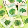 4PCS Memo Notes with Leaf Shape Smooth Writing Memo Sticker Strong Adhesive Reusable Practical Reminder Notes for Home Office