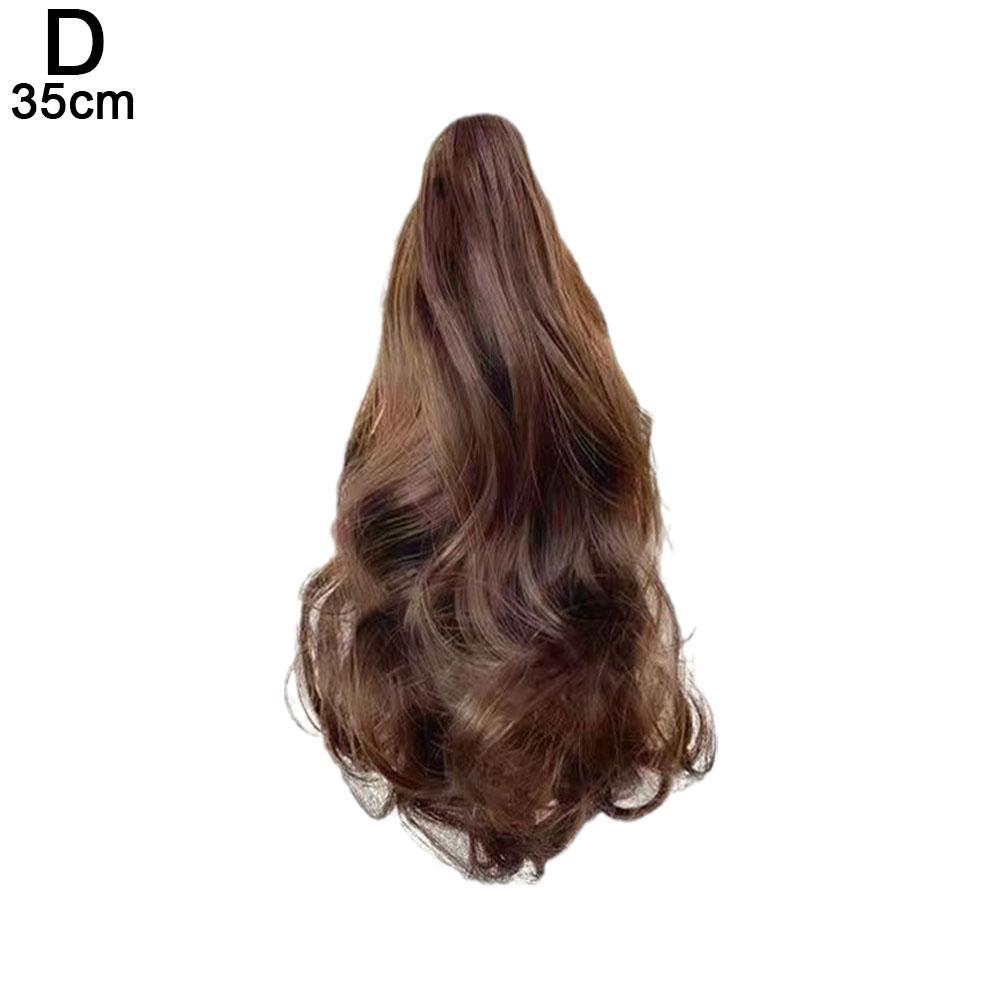Syntetyczna Peruka z Dużymi Falami Krótki Kucyk Kręcony Dla Dziewczynki Przedłużenia Kucyk Doczepiany Klips Przedłużanie Włosów Faliste Kręcone Kucyk 35-50cm