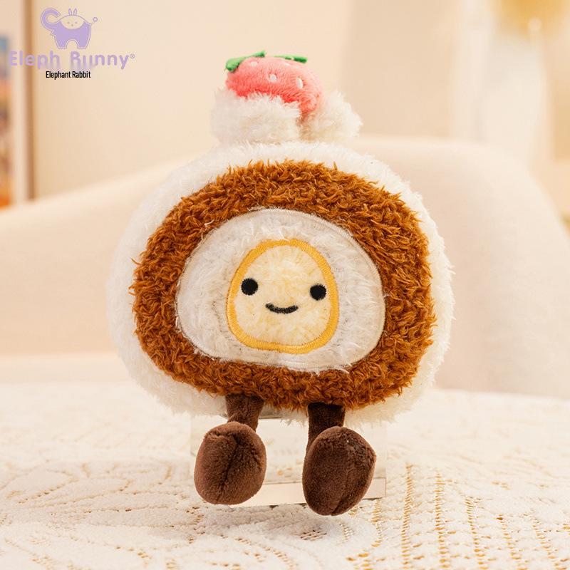 Ластик Кролик Конфета Десерт Рулет Плюшевая Игрушка Подвеска 12cm, 0.1kg