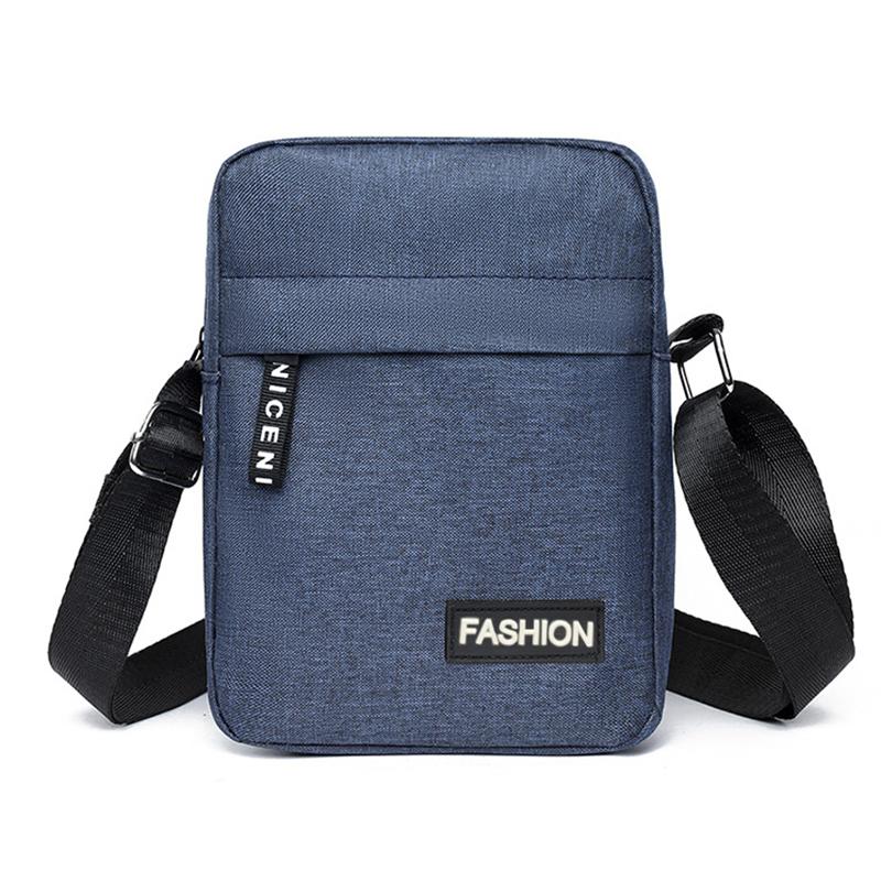 

Мужская сумка через плечо для бизнеса и отдыха, большая вместимость, портативная сумка, многослойная, водонепроницаемая, летняя, мужская сумка через плечо синий