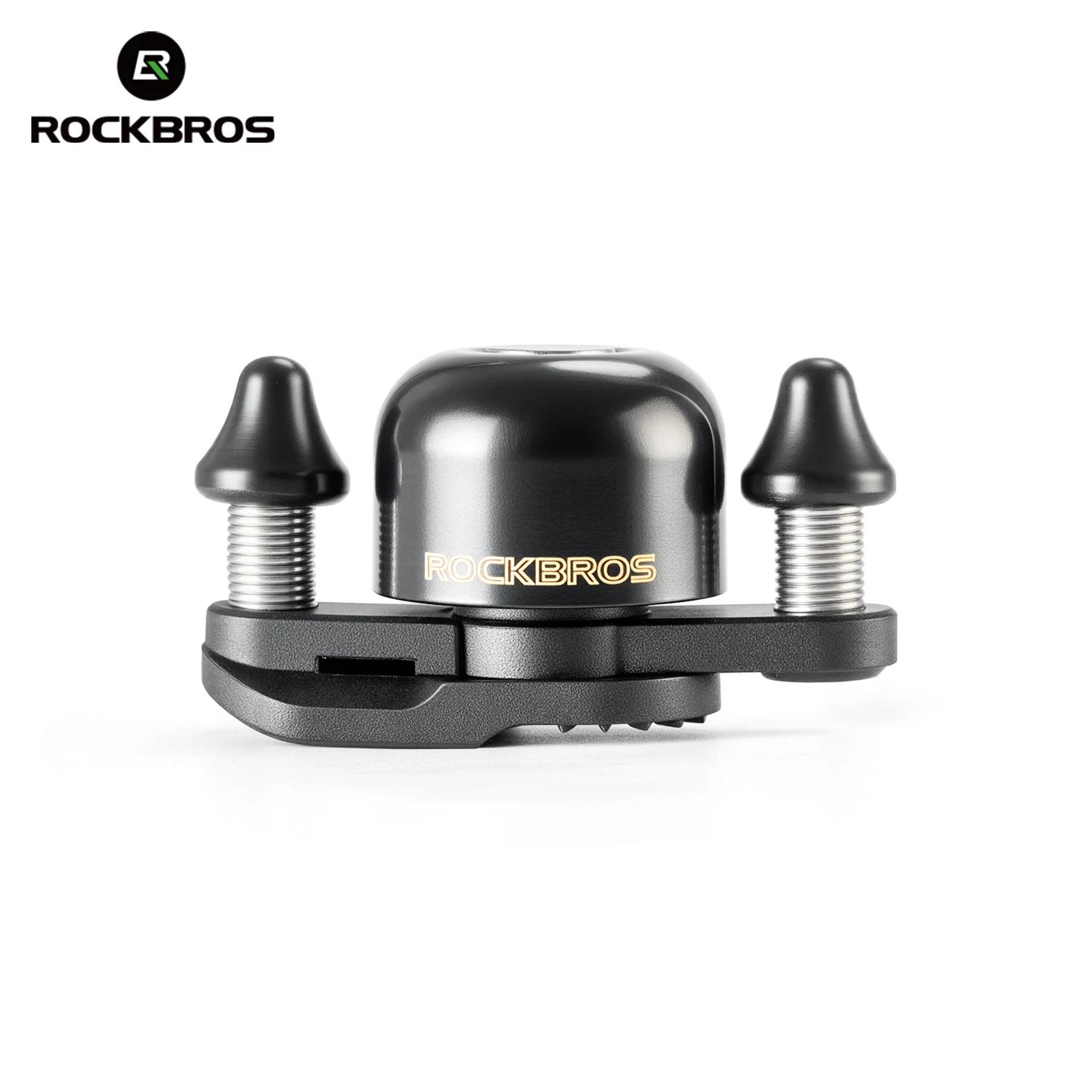 ROCKBROS Bicycle Bell Road Copper Bell MTB Bike Double Bell Anti-Theft Waterproof Adjustable Upgrade Copper Warning Clamp LD-G1-1