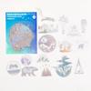 45 Sheets Gold Foil Laser Sticker Pack Sparkling Holographic Effect Self-Adhesive For Journal Scrapbook DIY Craft Decoration