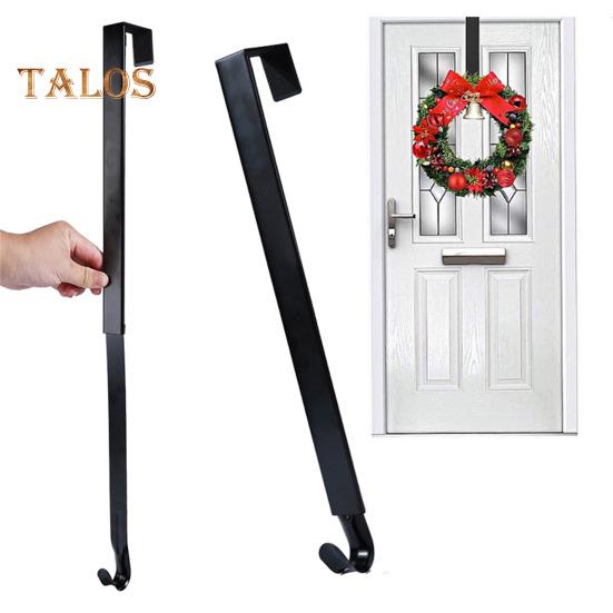 1/2 Stück verstellbarer Weihnachtskranz-Aufhänger, rostfrei, korrosionsbeständig, keine Bohrinstallation, ausziehbarer Türaufhänger, Aufbewahrungshaken