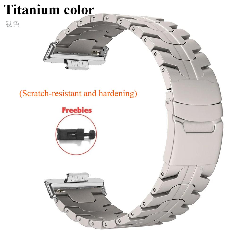 

Роскошный титановый ремешок для Huawei Watch Fit4Pro/Fit4/Fit3 для мужчин, деловой браслет из сплава для HUAWEI WATCH FIT4 FIT3, ремешок на запястье Correa Huawei Fit 4 Pro