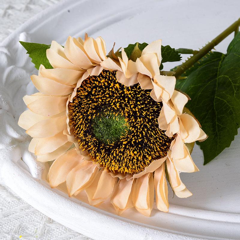 Simulated Sunflower Big Head Home Decoration Window Sill Shop Fake Flowers Silk Picnic Photography Props Vase Flower Bouquet