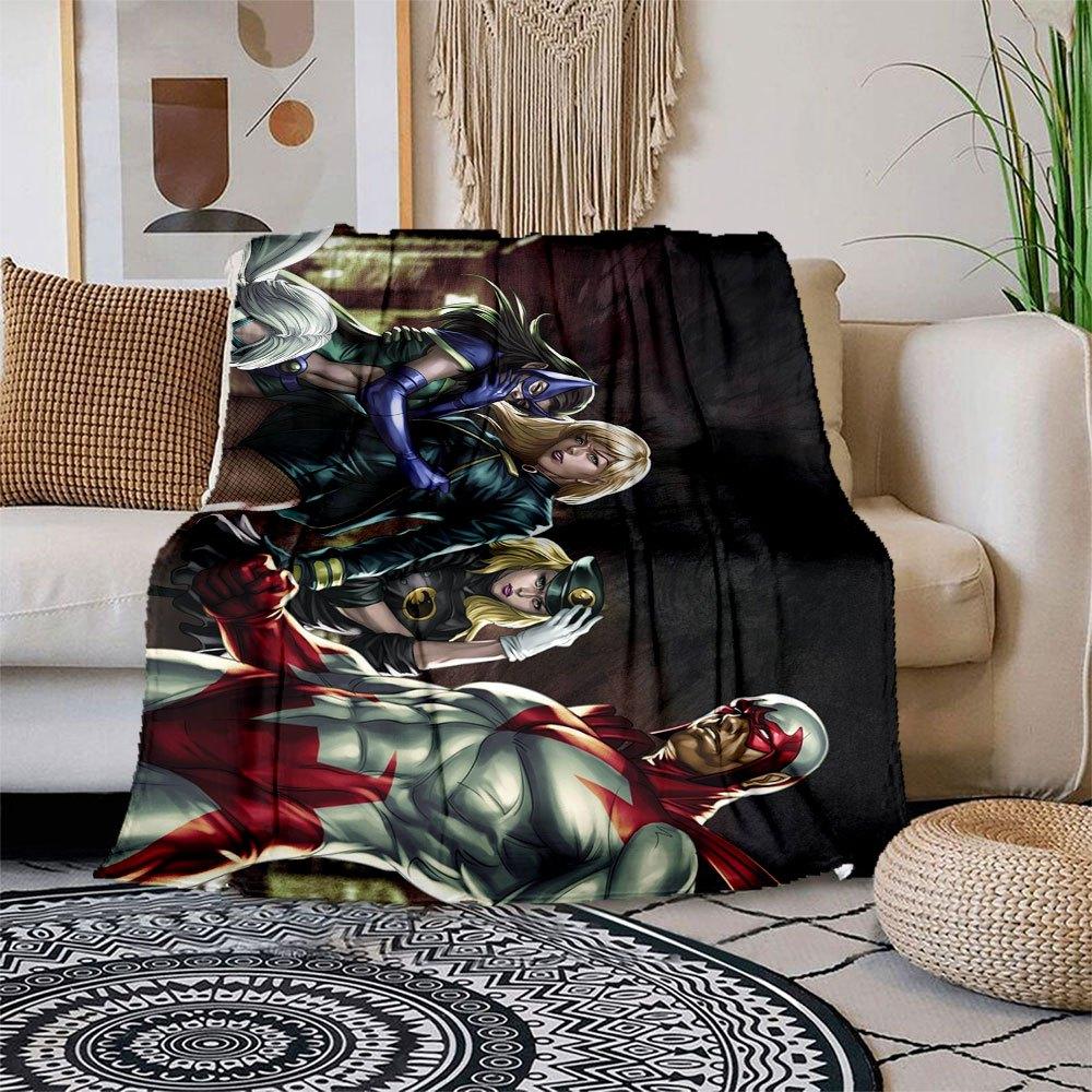 

Heroic Fallen Heroes: A Comic Book Cover Art PrintBlanket Flannel Throw Blanket for Sofa, Bed, Travel, Camping, Office, Couch, Chair 80cm×120cm