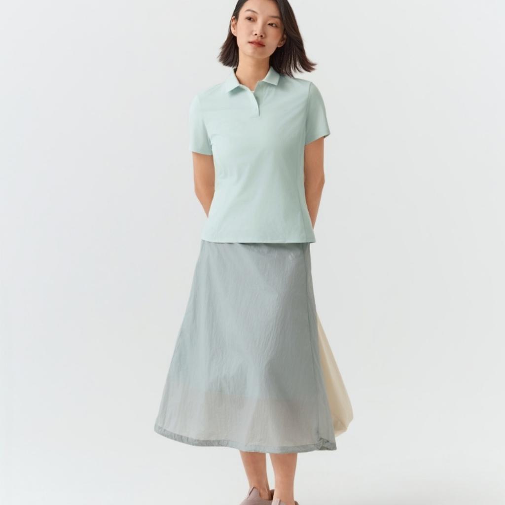 Skechers Moisture Wicking Quick Dry Knitted Polo Shirt Women tops P226W177-002S