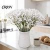 Artificial Baby Breath Flowers 10Pcs Flowers, Gypsophila Fake Floral Bouquet, Bendable Stems Home Garden Accents Faux for Wedding Party, Vase