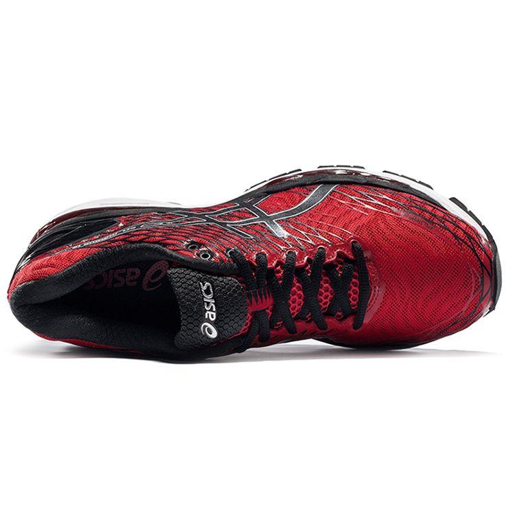 Asics Gel-Nimbus 18 Stoff Bequem Langlebig Niedrig geschnitten Laufschuhe Herren sneaker Rot Schwarz T601N-2390