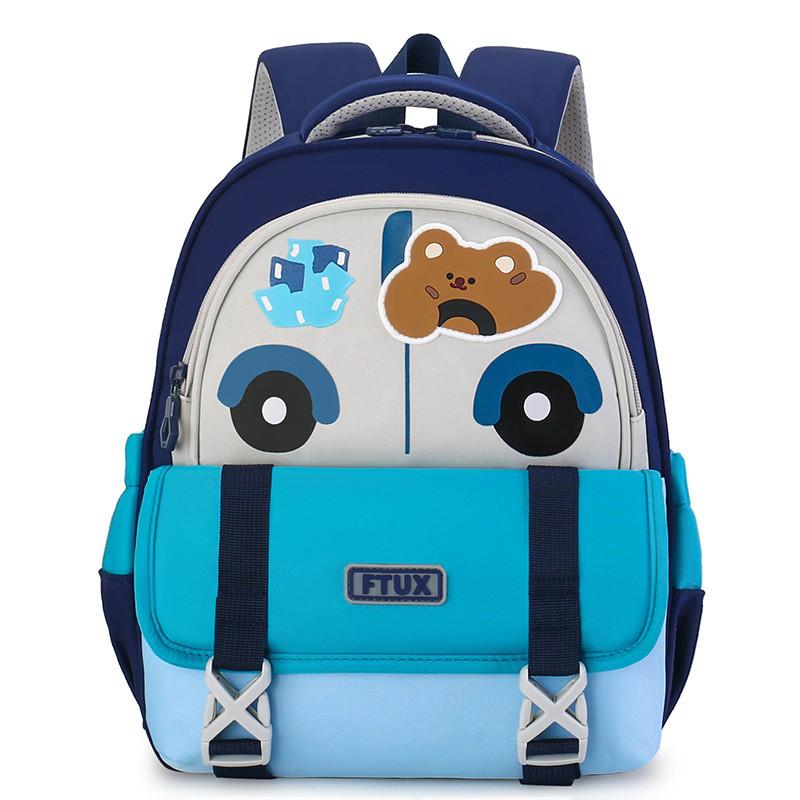 With Childrens Backpack Cartoon Car And Little Bear Print Design For Daily Use