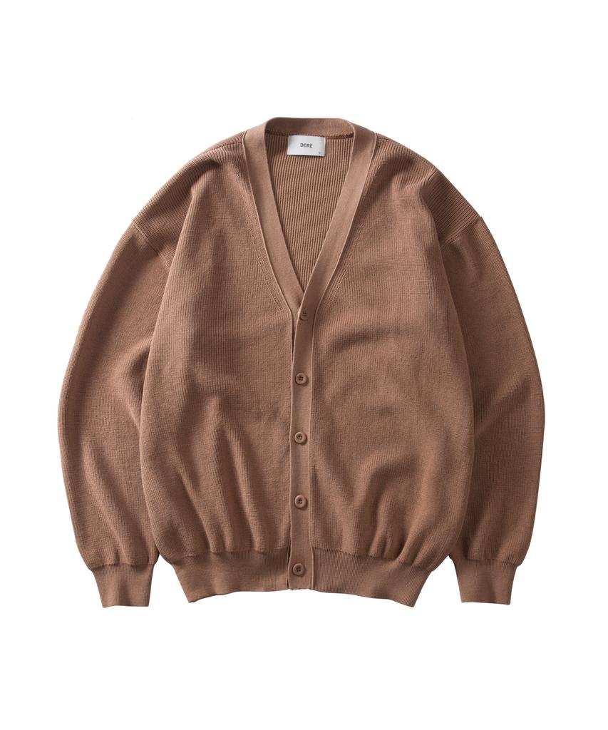 Dgre Mayfair Cotton Loose Fit Knit Cardigan Camel