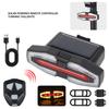 Rear Bicycle Light Solar Powered USB Charging Bike Tail Light with Remote Control for Night Riding Black